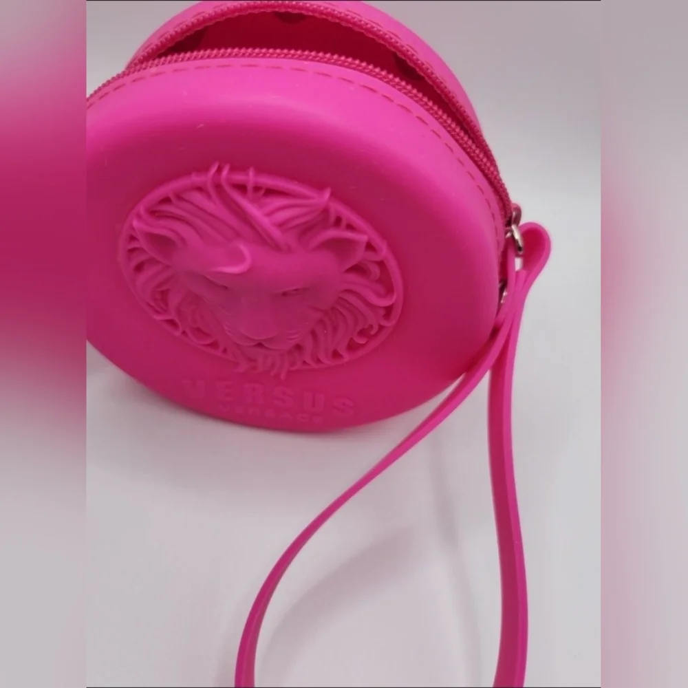 Versus Versace Pink and Gold Silicone Strap Watch